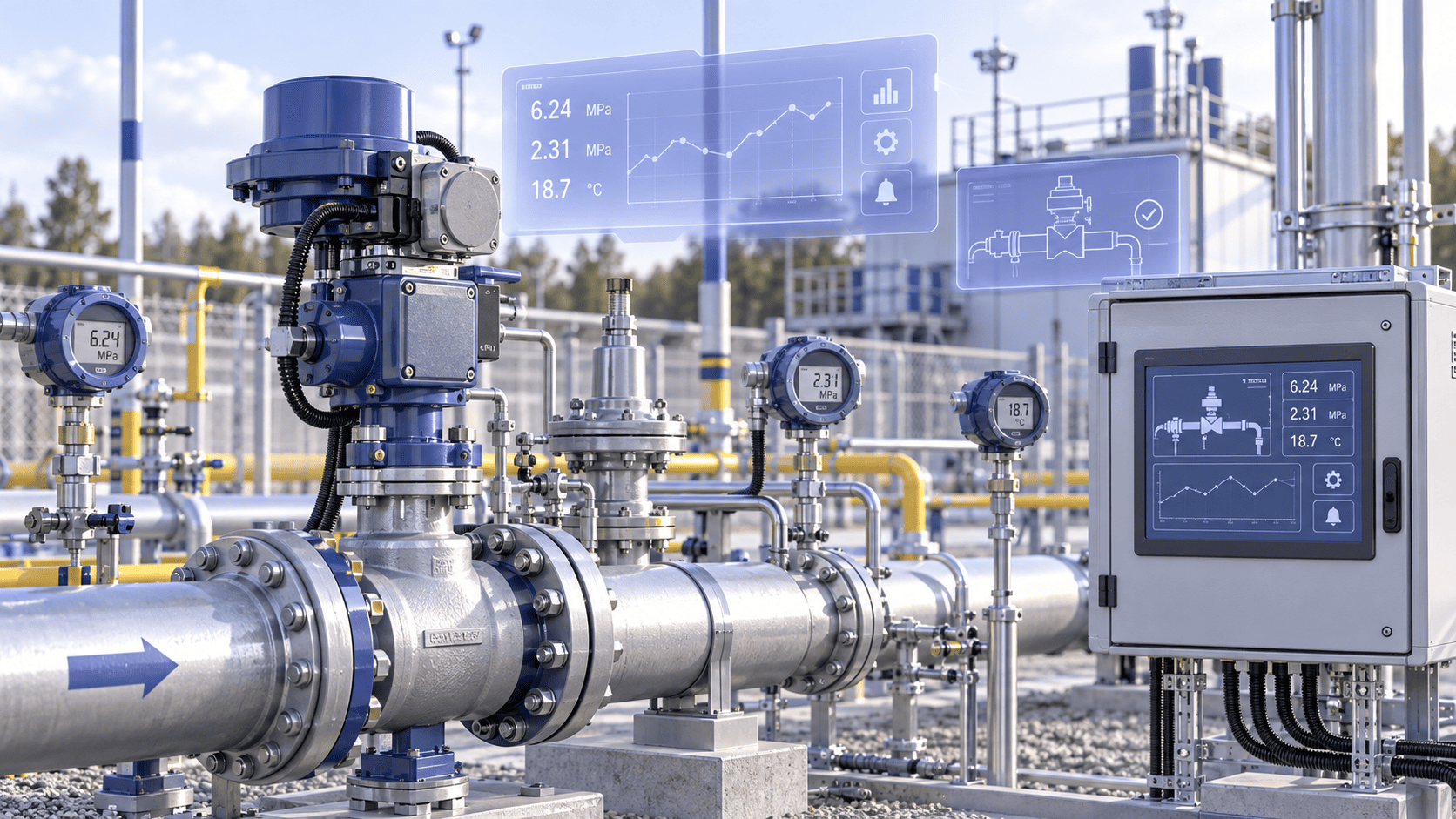Автоматизация газораспределения и запорно-регулирующей арматуры